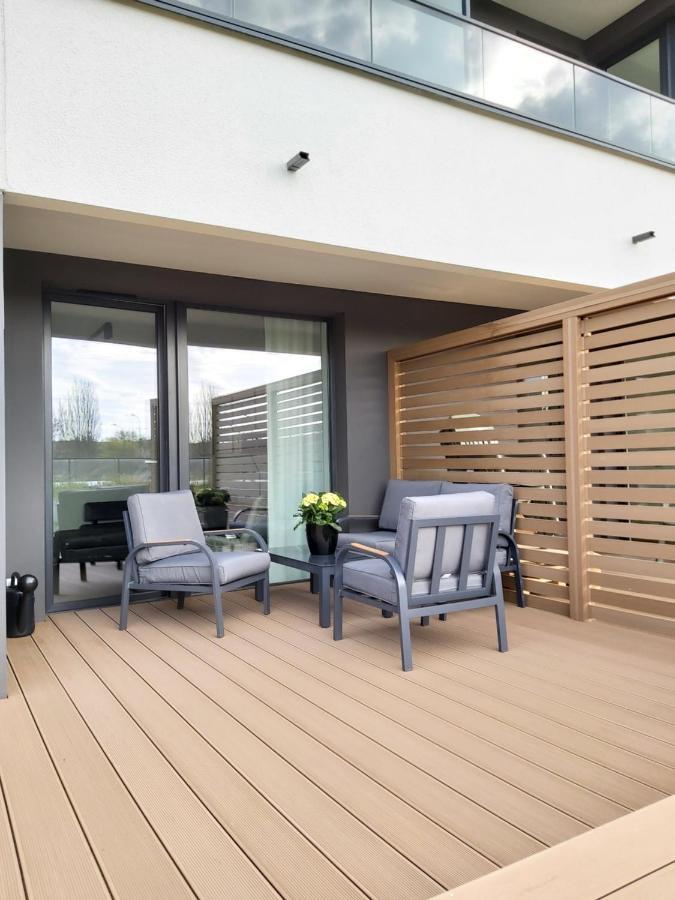 Apartament 150 Zaspa Vvita Z Prywatnym Ogrodem I Tarasem Gdańsk Exteriör bild