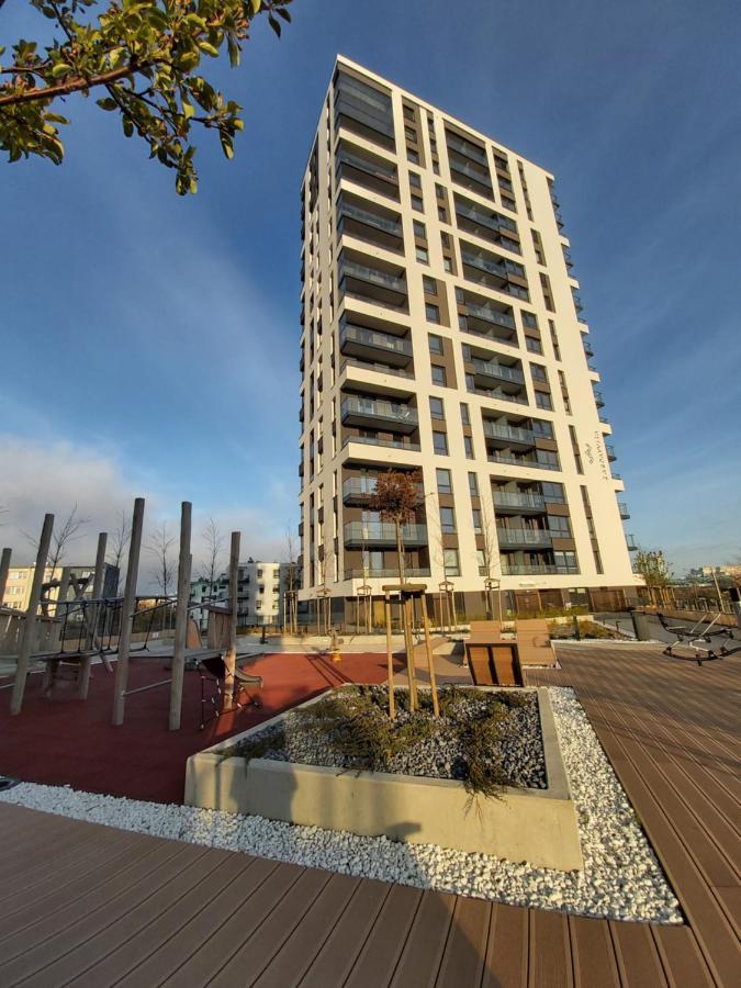 Apartament 150 Zaspa Vvita Z Prywatnym Ogrodem I Tarasem Gdańsk Exteriör bild
