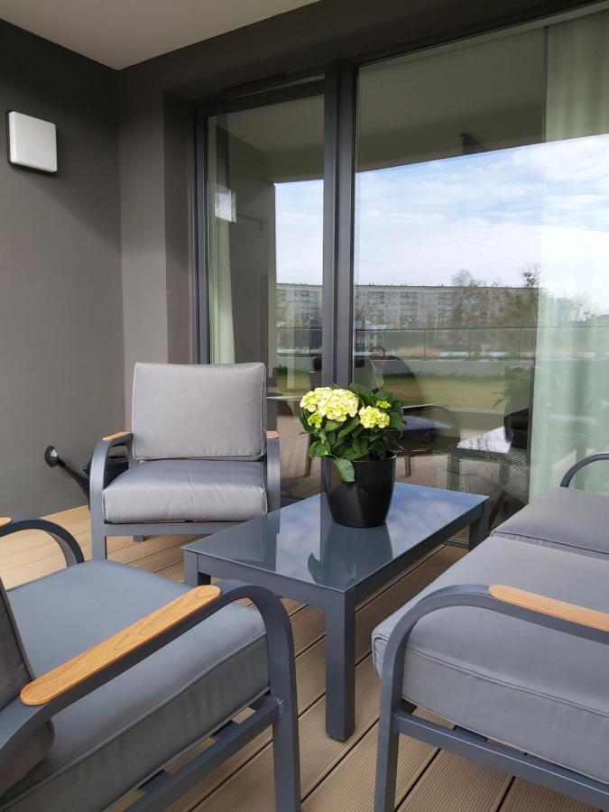 Apartament 150 Zaspa Vvita Z Prywatnym Ogrodem I Tarasem Gdańsk Exteriör bild