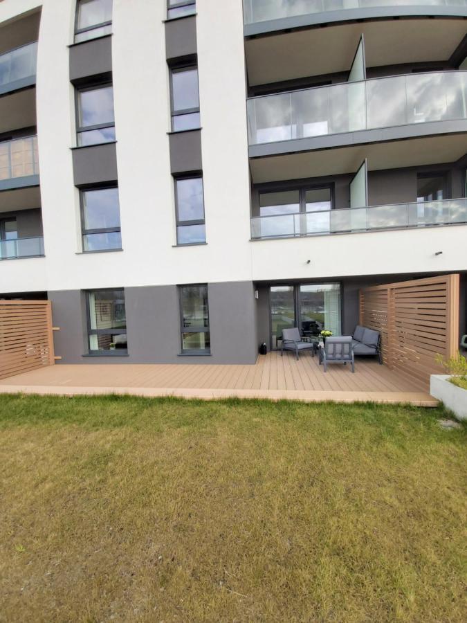 Apartament 150 Zaspa Vvita Z Prywatnym Ogrodem I Tarasem Gdańsk Exteriör bild